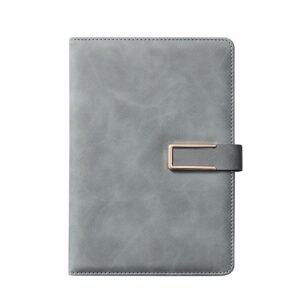 CAVALO - Be Unique PU Leather Diary with Magnetic Closure & Pen Holder | 200 Pages Undated Lined Notepad | 6×8.5 Inch | Daily Notes, Office, Journaling & Travel | Grey |