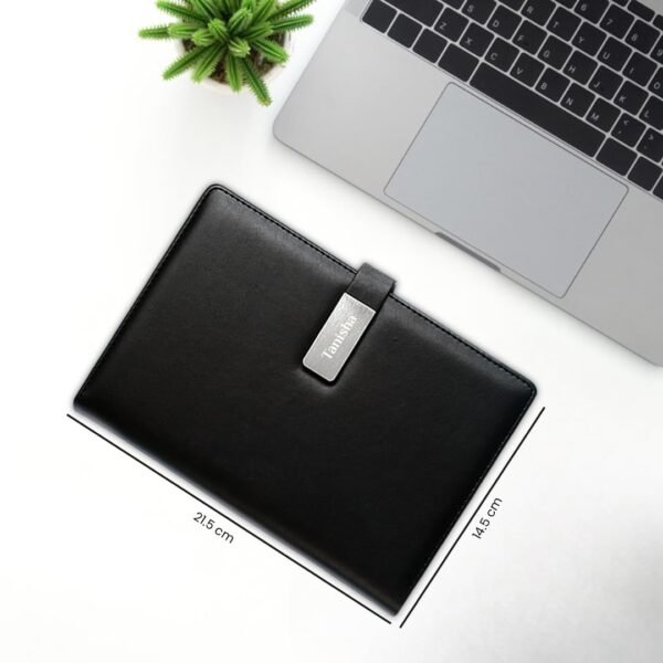 Giftana 4 in 1 Personalized Diary Gift Set – Diary with Pen, Card Holder & Metal Keychain | Name Engraved | Perfect Personalized Gift for Doctor, Husband, Father | Corporate & Christmas Gift Set for Employees | Black | StylishSurprise – Best Gift Store in Mumbai, Thane & Gorbunder Road - Image 7