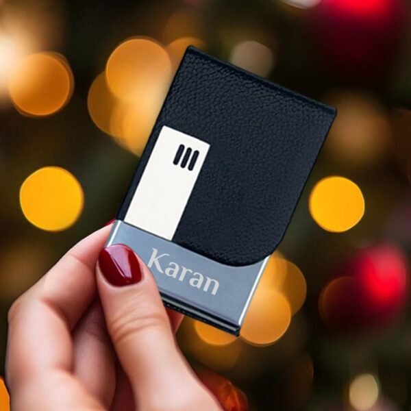 Giftana 4 in 1 Personalized Diary Gift Set – Diary with Pen, Card Holder & Metal Keychain | Name Engraved | Perfect Personalized Gift for Doctor, Husband, Father | Corporate & Christmas Gift Set for Employees | Black | StylishSurprise – Best Gift Store in Mumbai, Thane & Gorbunder Road - Image 6