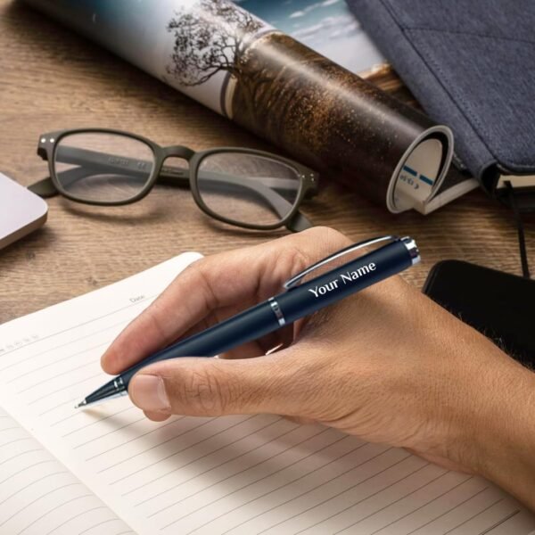 Giftana 4 in 1 Personalized Diary Gift Set – Diary with Pen, Card Holder & Metal Keychain | Name Engraved | Perfect Personalized Gift for Doctor, Husband, Father | Corporate & Christmas Gift Set for Employees | Black | StylishSurprise – Best Gift Store in Mumbai, Thane & Gorbunder Road - Image 5