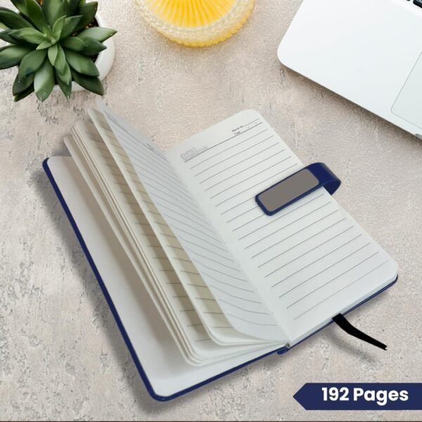 Giftana 2 in 1 Diary with Pen Gift Set – Navy Blue Leather Notebook & Metal Pen Combo | Birthday & New Year Gifts for Men & Women | Perfect for Husband, Brother, Father & Employees | - Image 5