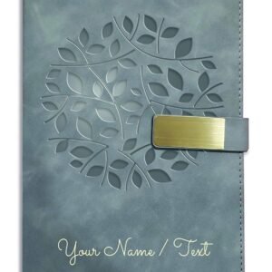 Brown Cloud Personalized Gray Velvet Finish Leather Diary | 240 Pages | PC-SS14082516
