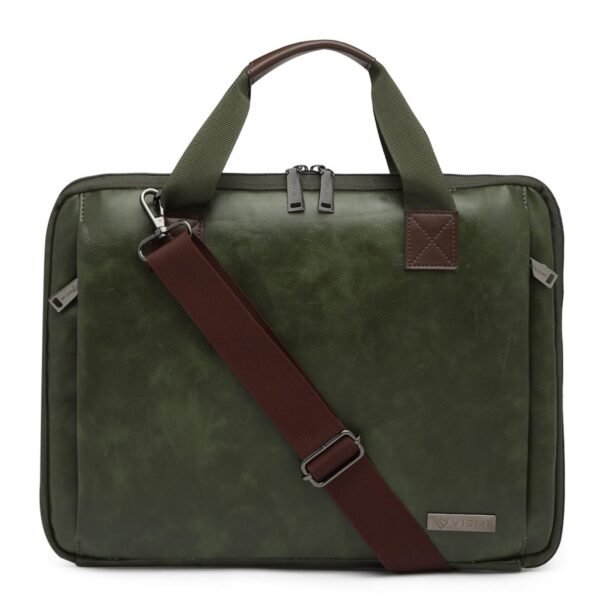 Stylish Vegan Leather Laptop Briefcase Bag for Men & Women | Fits 13", 14", 15.6" Laptops | Premium Office Messenger Shoulder Handbag | Ideal for Corporate Gifting, Birthday, Rakhi Gifts for Brother & Sister