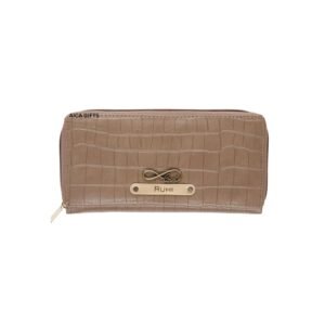 AICA Personalized Name & Charm Women’s Leather Wallet – Brown | PC-SS14082513